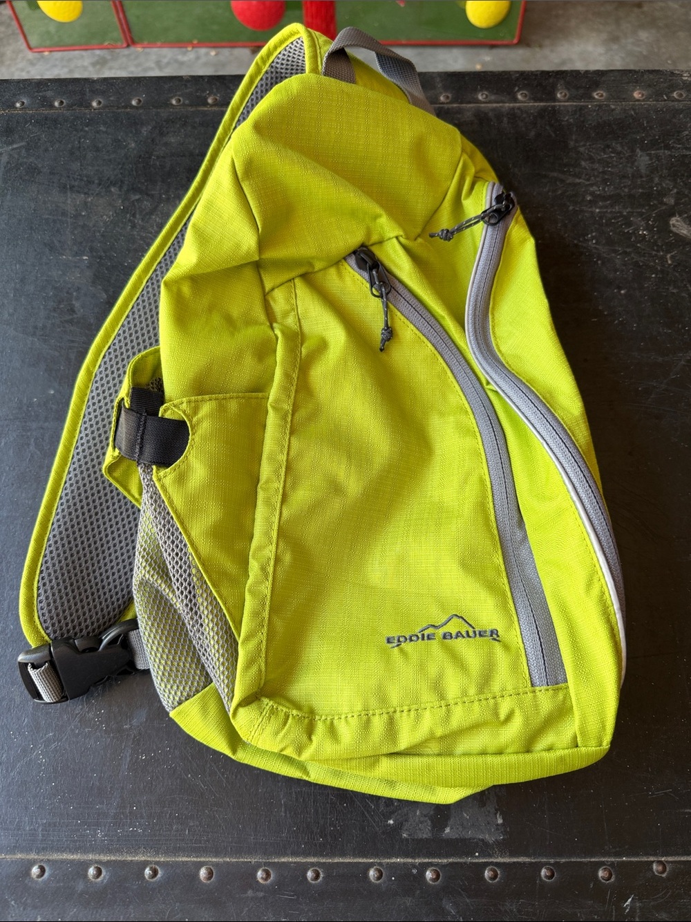 Eddie Bauer Bright Lime Green Sling Backpack